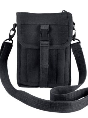 Rothco Heavyweight Canvas Travel Portfolio Bag Black Rugged Adjustable Crossbody